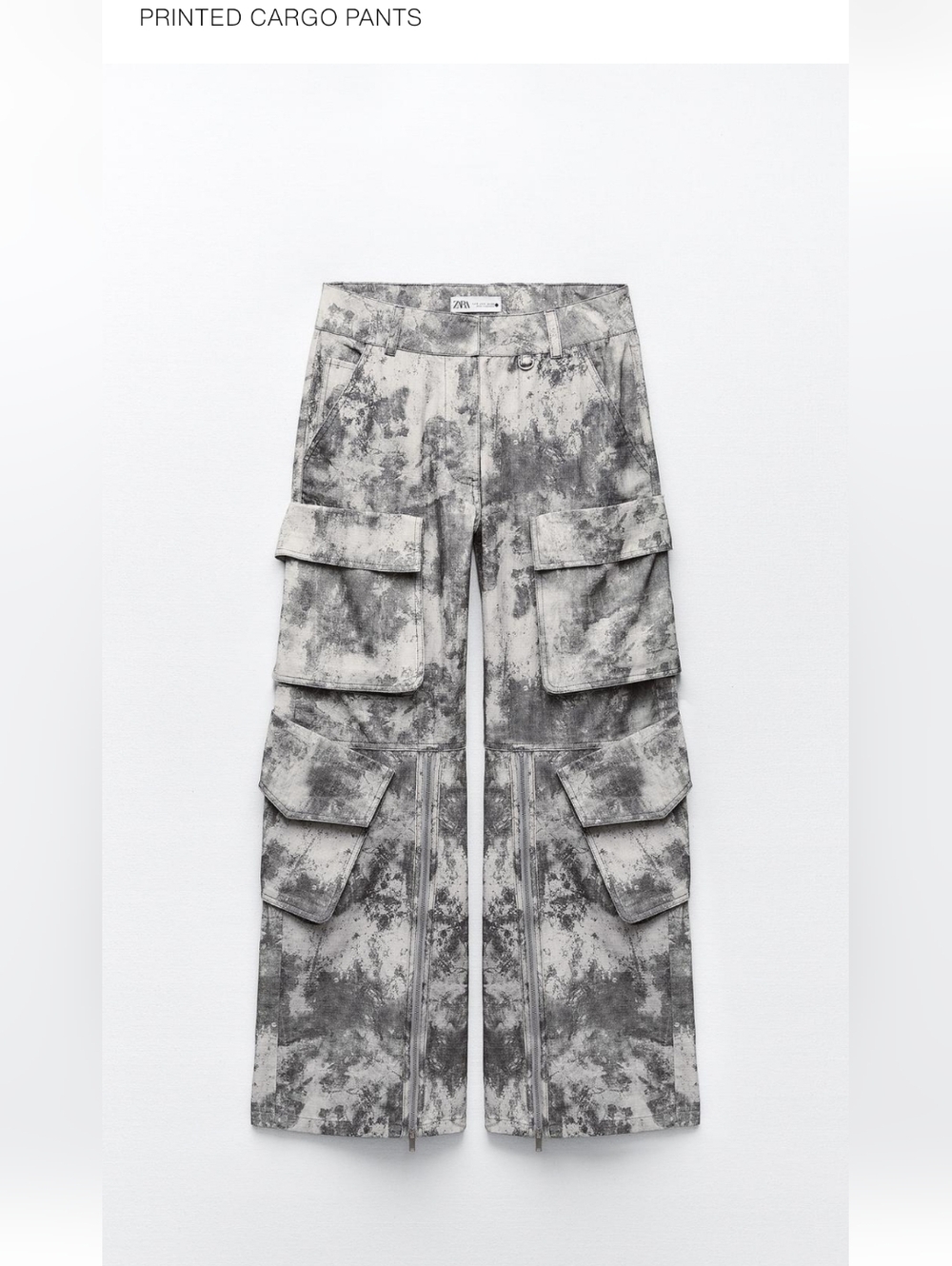 Zara Printed Cargo Pants